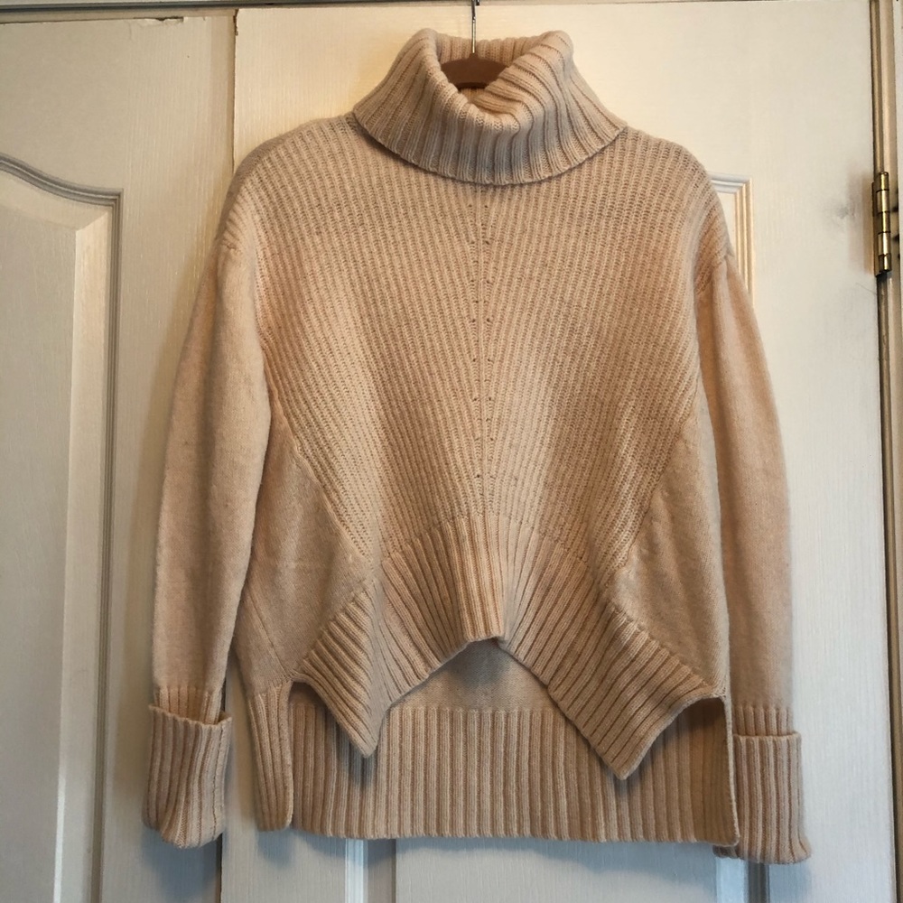 Cream Moth Turtleneck Sweater